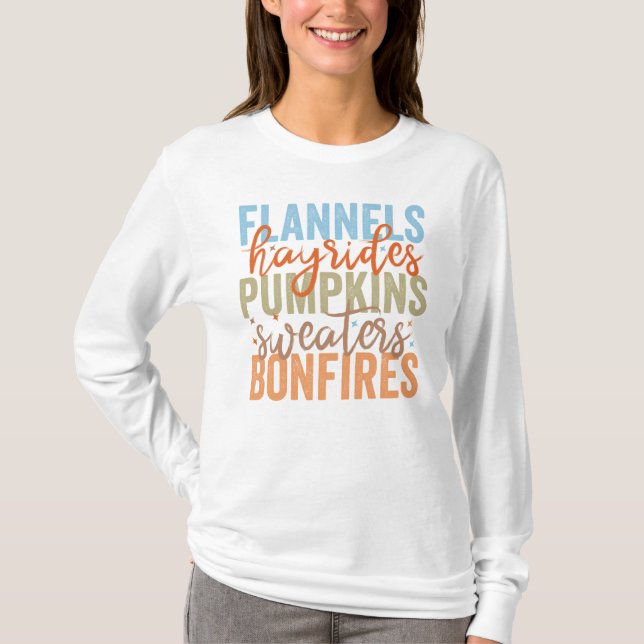 Roligt Fall Vibes T Shirt (Framsida)