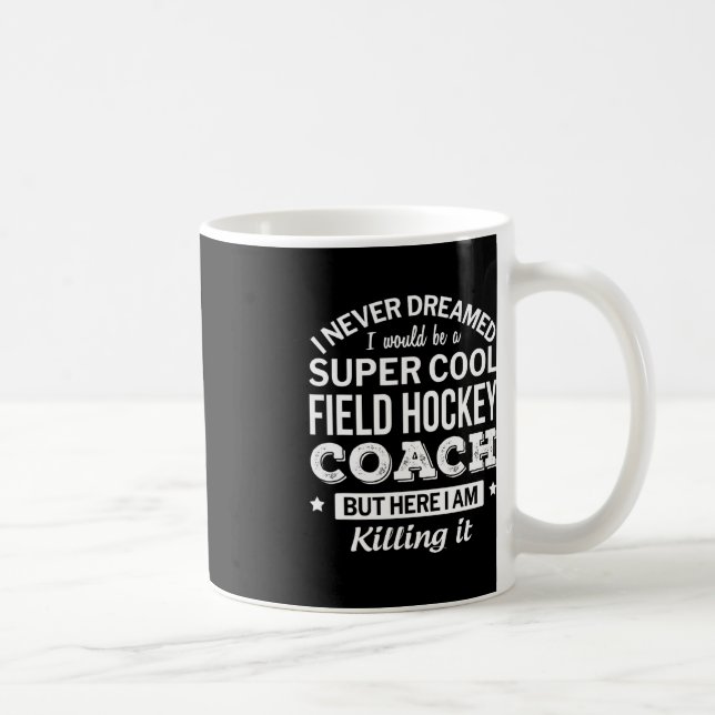 Roligt Fält Hockey Coach Gift Kaffemugg (Höger)