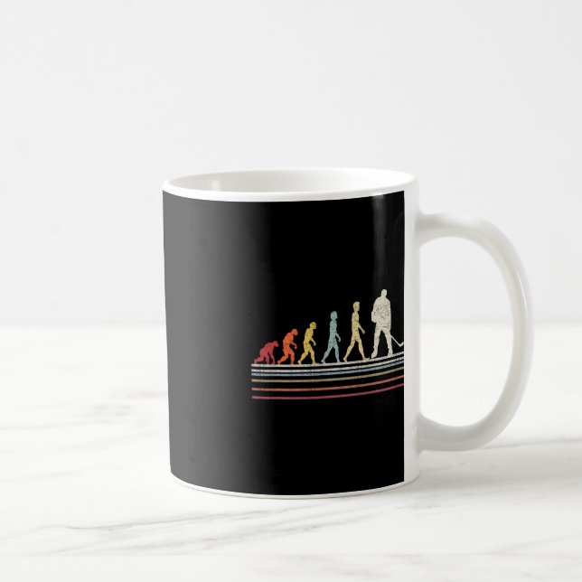 Roligt Fält Hockey Evolution of Man Sport Retro Vi Kaffemugg (Höger)