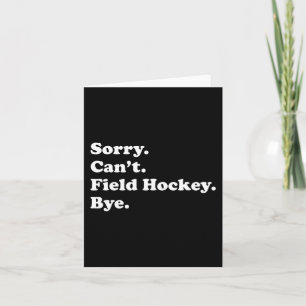 Roligt Fält Hockey Gift för manar Women Boys eller Kort
