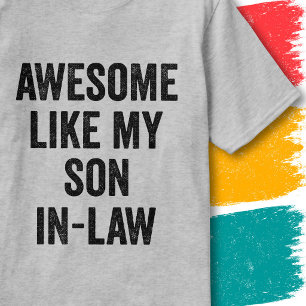 Roligt Familjecitat Fantastiskt Som Min Svärson T Shirt