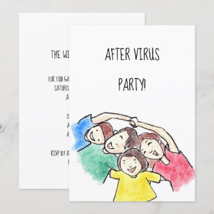 Roligt Family "After Virus" Party Inbjudningar