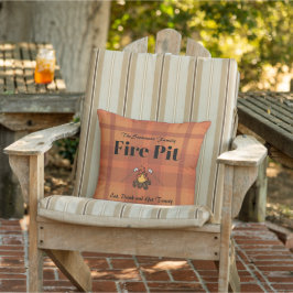Roligt Family Namn Fire Pit-Personlig Kudde