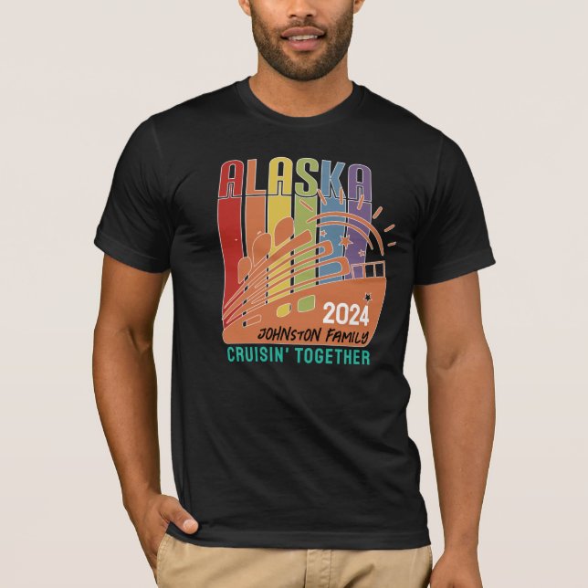 Roligt Family Travel Alaska T Shirt (Framsida)