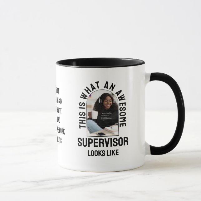 Roligt FANTASTISK SUPERVISOR SER UT SOM Fotomedarb Mugg (Höger)