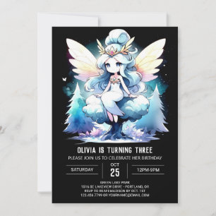 Roligt Fantasy Fairy Birthday Inbjudningar