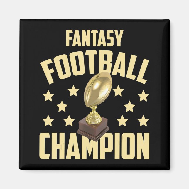 Roligt Fantasy Football Champion Party Magnet (Framsidan)