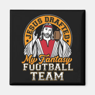 Roligt Fantasy Football Jesus ritade mitt team Man Magnet