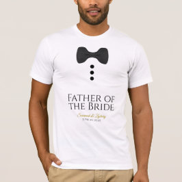 Roligt Far vid Bride Black Tie Bröllop T-shirt