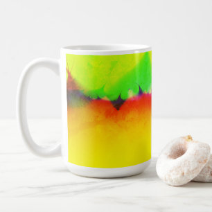 Roligt Färg Abstrakt Fractal Art Kaffemugg