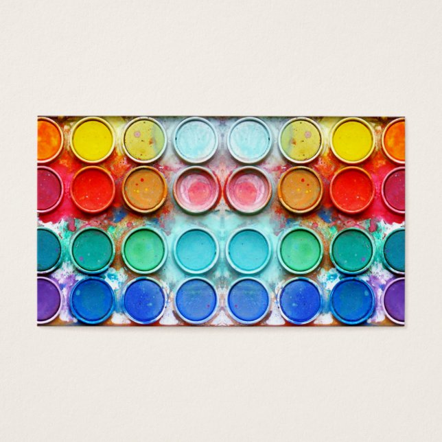 Roligt färg box visitkort (Framsidan)