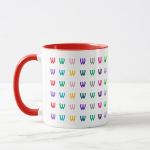 Roligt Färgad Personlig Monogram eller Ålder för b Mugg