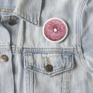 Roligt färgad rosa ringnötskal knapp