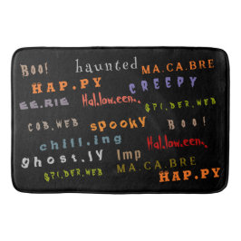 Roligt & färgämnet typografi Mönster, Halloween Badrumsmatta