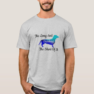 Roligt - färgat teal Dachshund Anpassade T Shirt