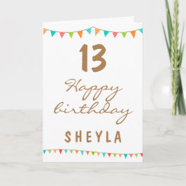 Roligt Färgbeläggning Flaggor Barns födelsedag Par Kort