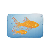 Roligt Färgblått och Orange Goldfish