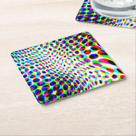 Roligt Färgcirklar Underlägg Papper Kvadrat