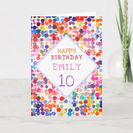 Roligt Färgfärgad vattenfärgsfärg Blockerar Barns Kort