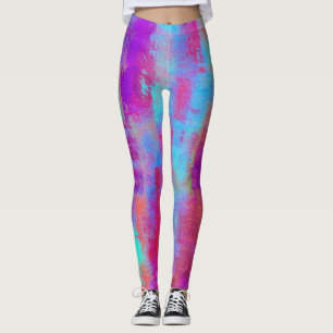 Roligt Färgfläckar på Abstrakt Leggings