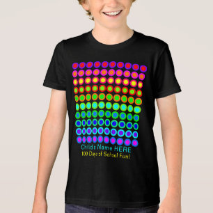 Roligt Färgfull 100 dagar i skolan, Personlig barn T Shirt