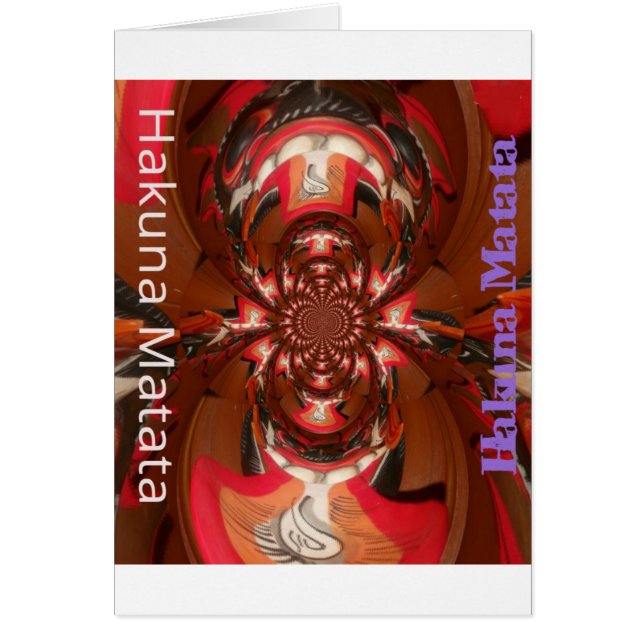 Roligt Färgfull afrikansk design Hälsningskort (Framsidan)