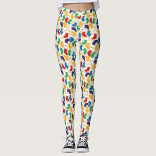 Roligt Färgfull julklapp Mönster Leggings