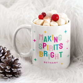 Roligt Färgfull Skapar sprit Bright jul Kaffemugg