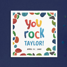 Roligt Färgfull Sten Klipp ut Adrenaline-penseltyp Pappersservett