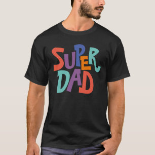 Roligt Färgfull Toppen Ord Art-citat för Pappa T Shirt