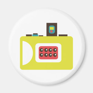 Roligt Färgfull Toppen S-kameravotograf Magnet