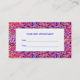 Roligt Färgfullt konfetti-salonavtalat avtalskort Tidsbeställning Kort