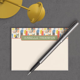 Roligt Färgfylld Abstrakt Mönster Namn Post-it Block