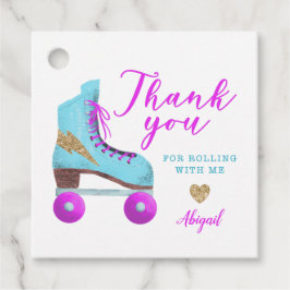 Roligt Färgfylld rullskridFödelsedagsfest Gåvor Etiketter