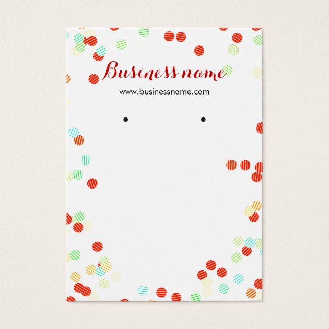 Roligt Färgfyllda Sprinkles-bakgrundsbildskärmskor Visitkort (Framsidan)