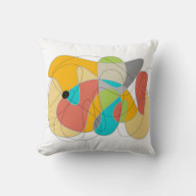 roligt färglös abstrakt art boho orange turkos