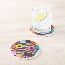 Roligt, färglös, lakritsallat, godis underlägg