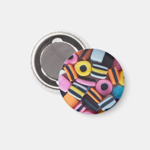 Roligt, färglös, lakritskandy magnet
