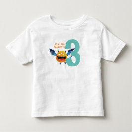 Roligt färglös Min lilla monster är 3 år T Shirt