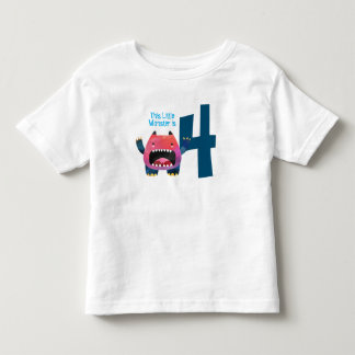 Roligt färglös Min lilla monster är fyra T Shirt