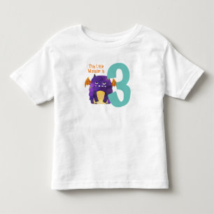 Roligt färglös Min lilla Monster är tre år T Shirt