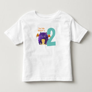 Roligt färglös Min lilla monster fyller två år T Shirt