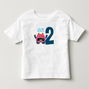 Roligt färglös Min lilla Monster fyller två år T Shirt