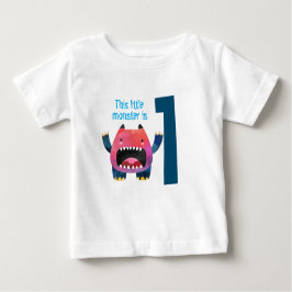 Roligt färglös mitt lilla monster första födelseda t shirt