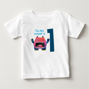 Roligt färglös mitt lilla monster första födelseda t shirt