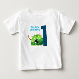 Roligt färglös mitt lilla monster första födelseda t shirt