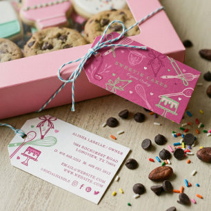 Roligt Färglös Rosa för Baking & Cooking Utensil Presentetikett