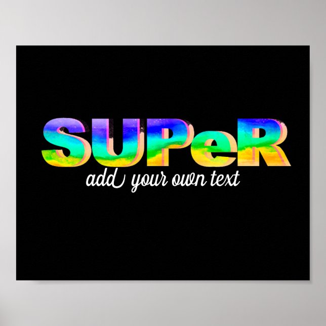 roligt färglös Toppen lägga till egen text Poster (Framsidan)