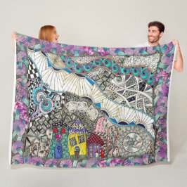 Roligt Färglöst blanket Fleecefilt