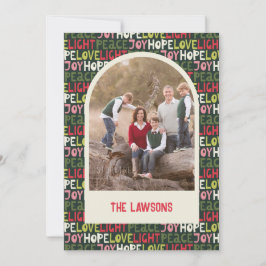 Roligt Färglöst Helgdag med teckningsfoto Julkort